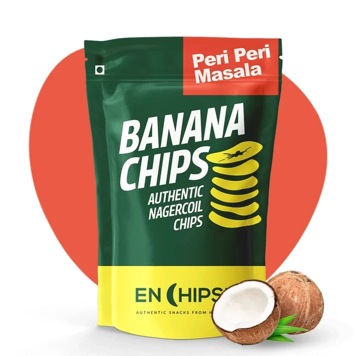 Enchipsu Coconut oil - Peri Peri Flavour Nendran banana chips