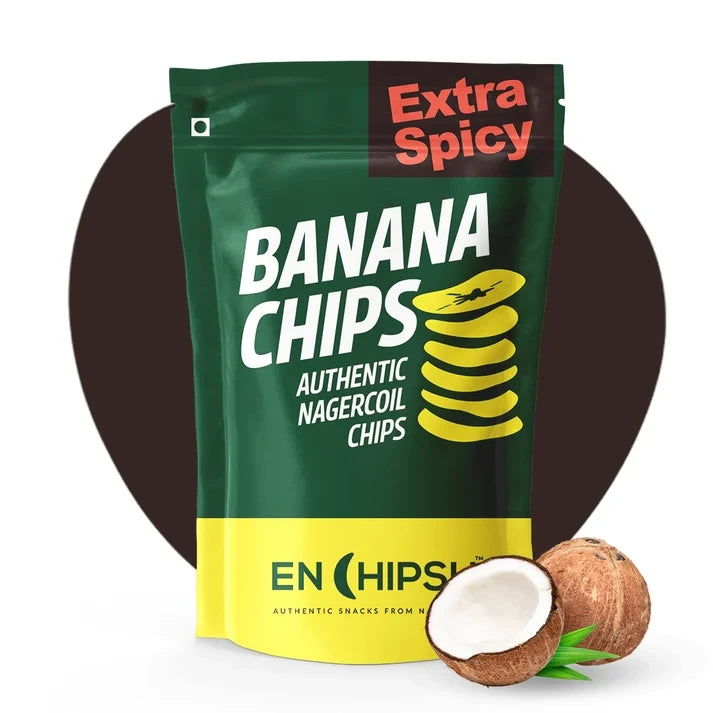 Enchipsu Coconut oil - Extra spicy Flavour Nendran banana chips