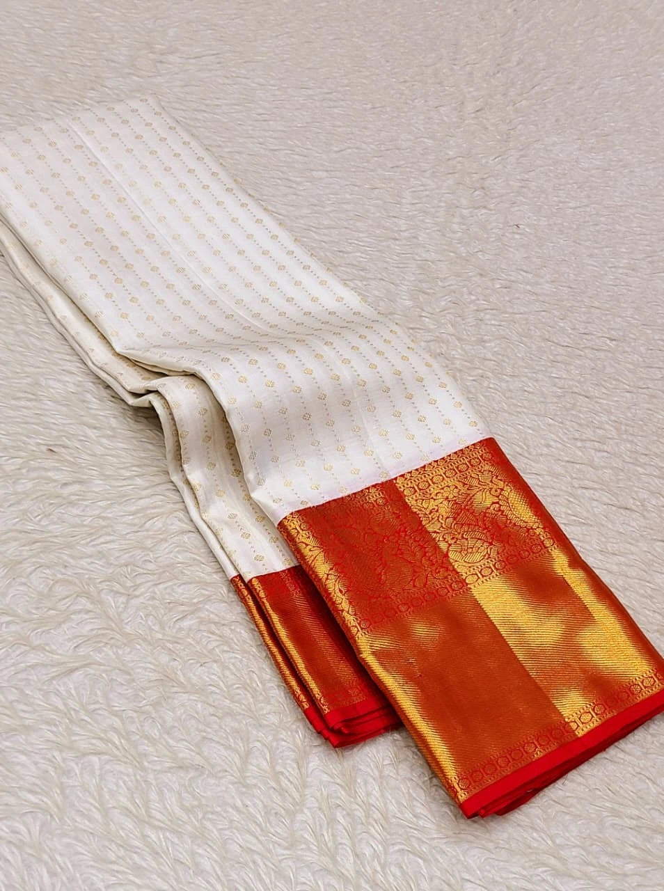 Pure Kanchipuram Handwoven Korvai Bridal Silk Saree