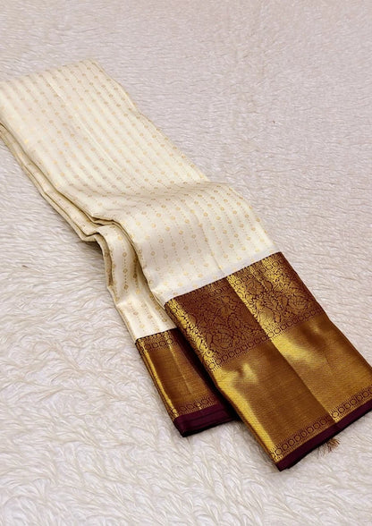 Pure Kanchipuram Handwoven Korvai Bridal Silk Saree