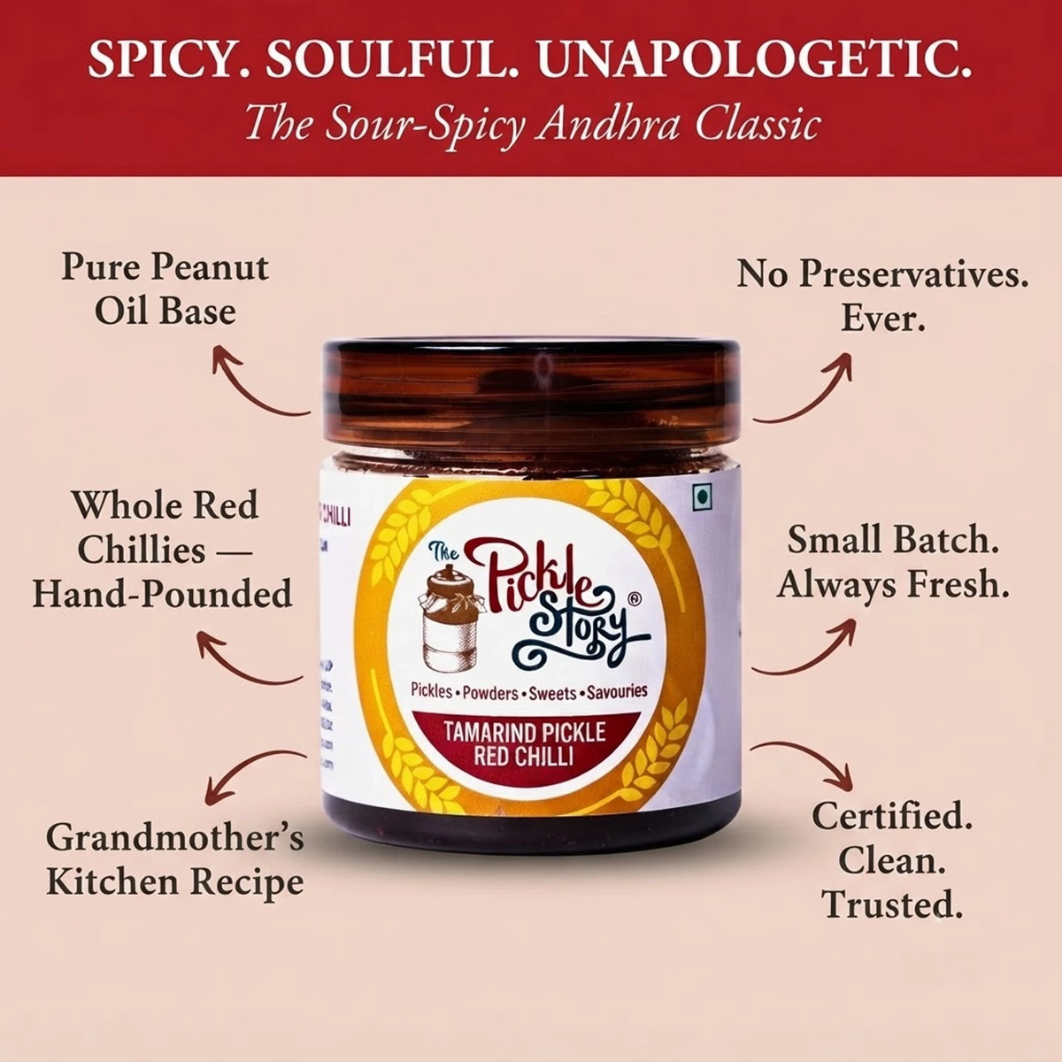 Picklestory Tamarind Pickle with red chilli