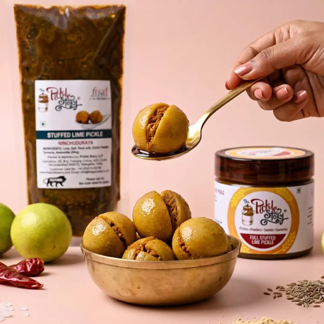Picklestory Stuffed Lime pickle - Ninchudkaya
