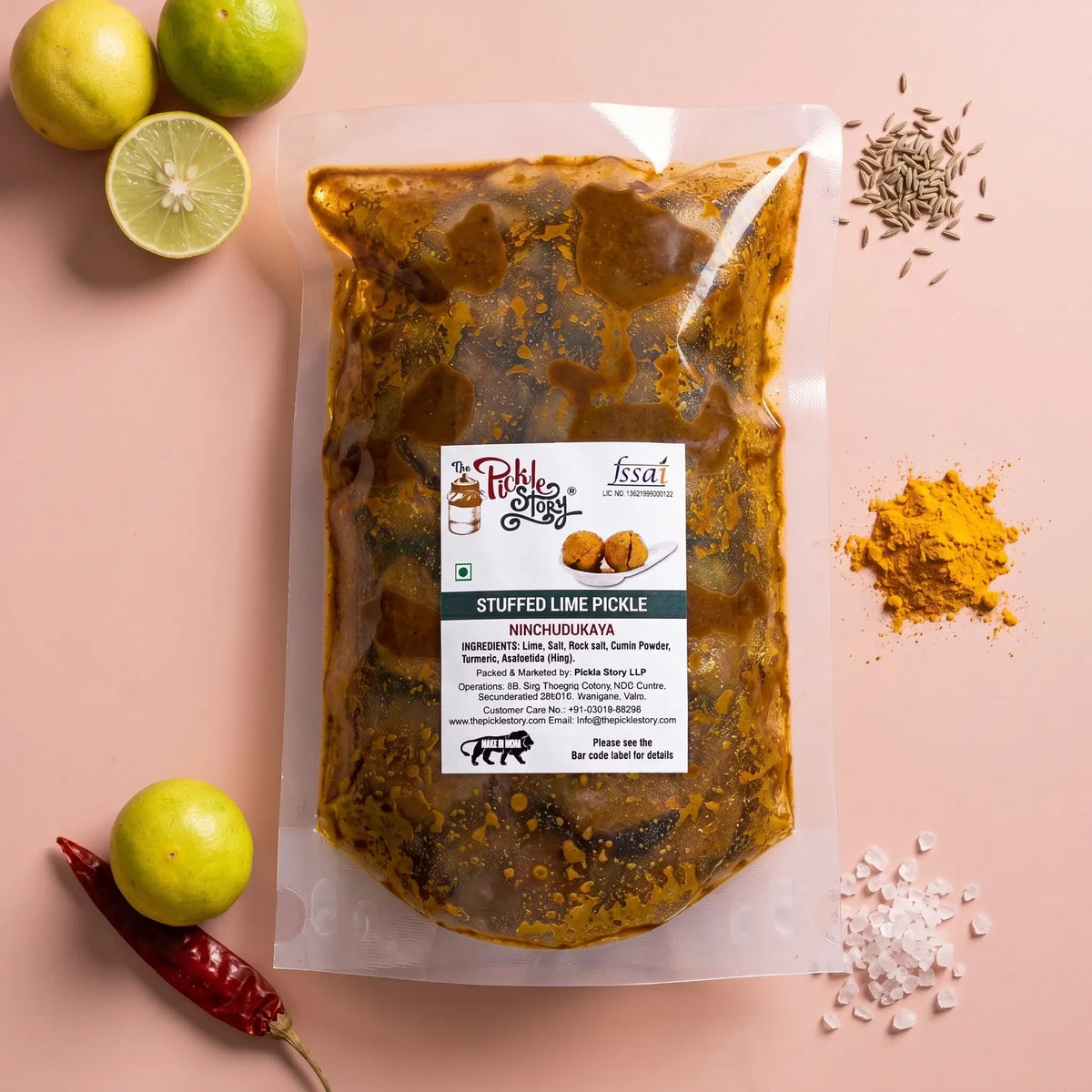Picklestory Stuffed Lime pickle - Ninchudkaya