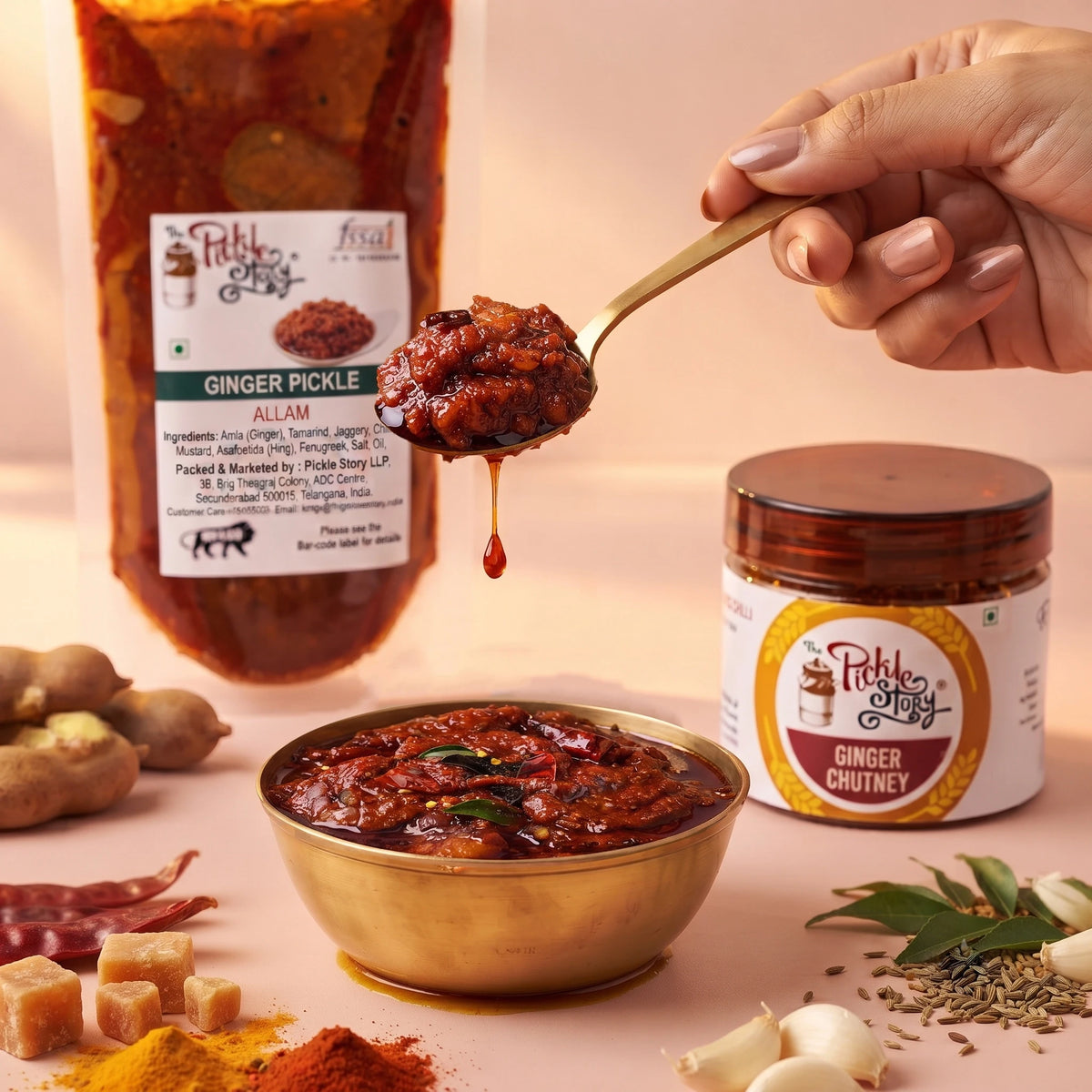 Picklestory Ginger Chutney- Allam pachadi