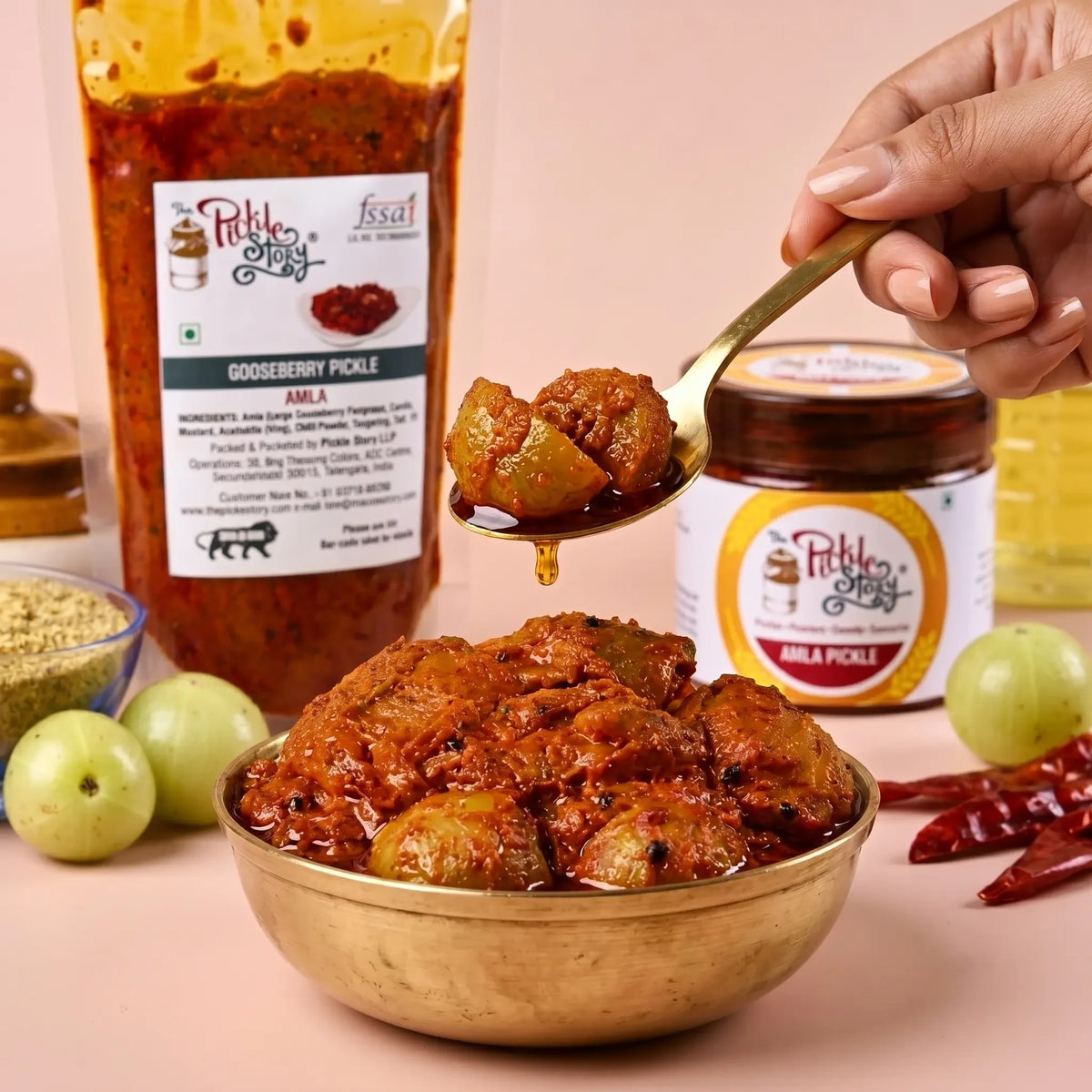 Picklestory Gooseberry Pickle- Usirikaya Pachadi