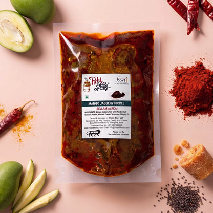 Picklestory Mango,Jaggery& Mustard Pickle- Bellam Avakkai