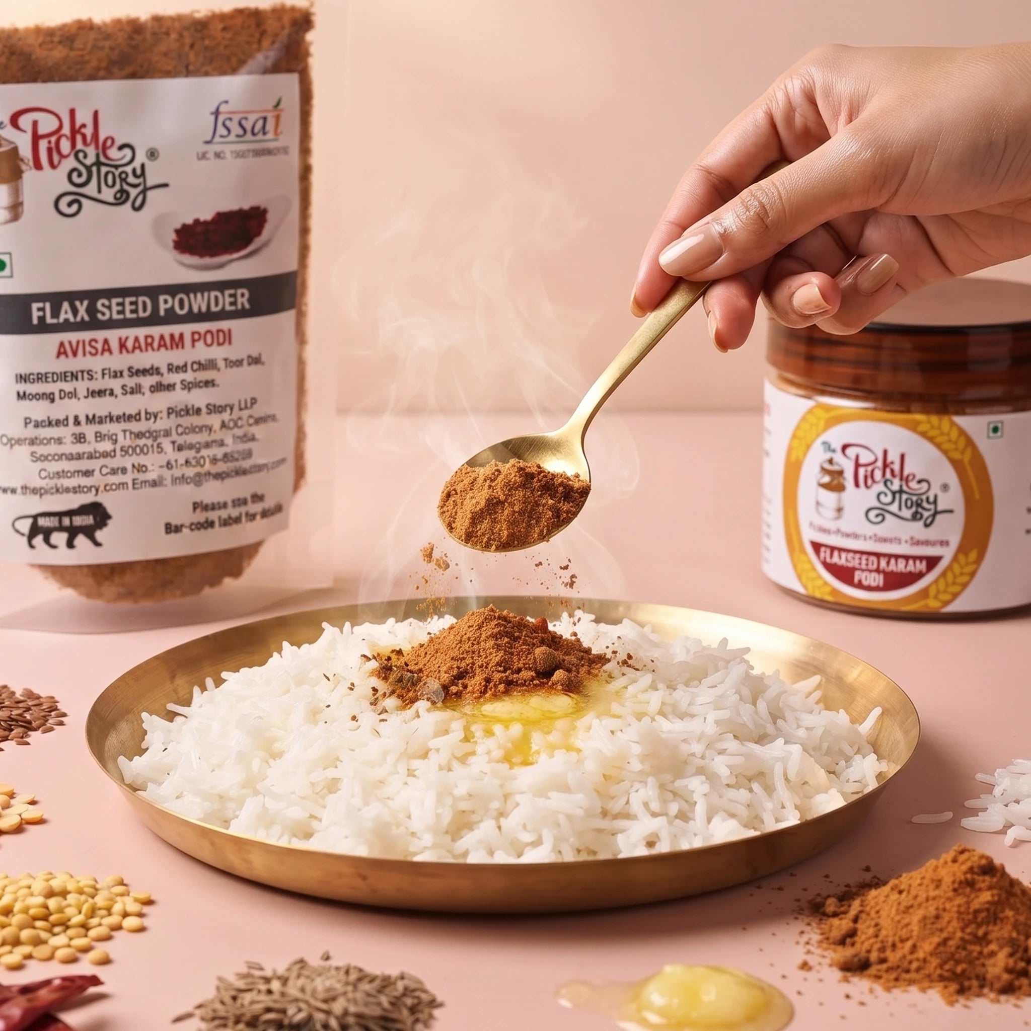 Picklestory Roasted Flax Seed (Alsi) Karam Podi