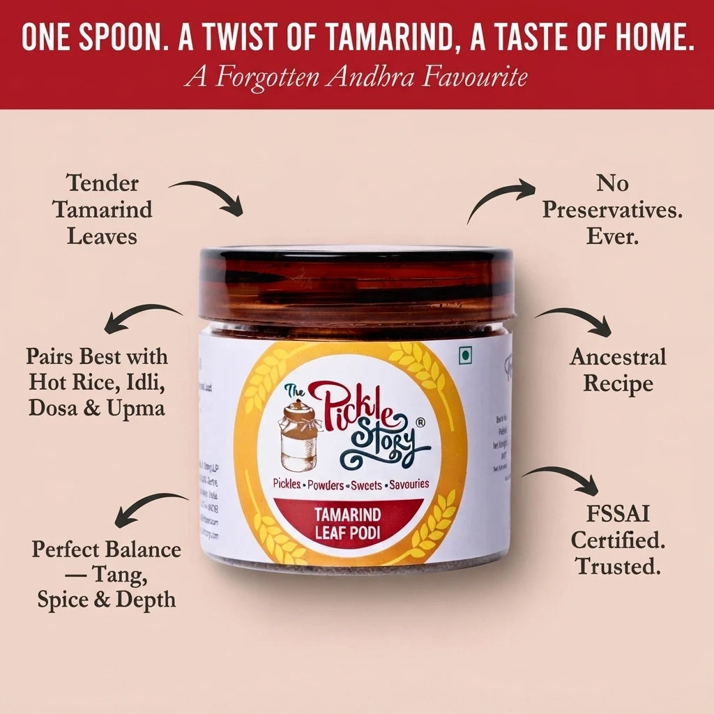 Picklestory Tamarind Leaf (Chinta akku) Podi
