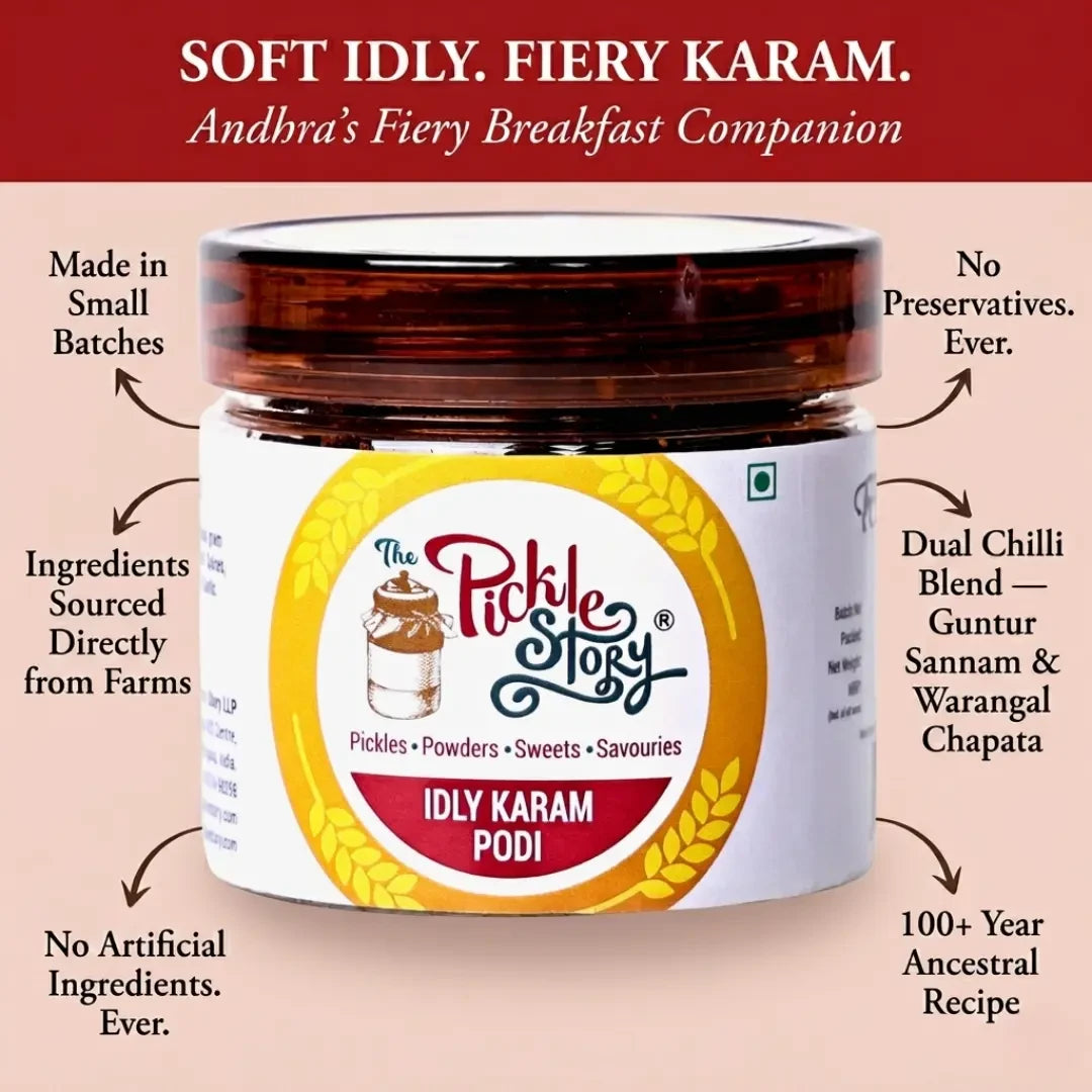Picklestory Spicy Idly Karam Podi -Guntur Style