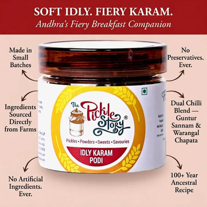 Picklestory Spicy Idly Karam Podi -Guntur Style