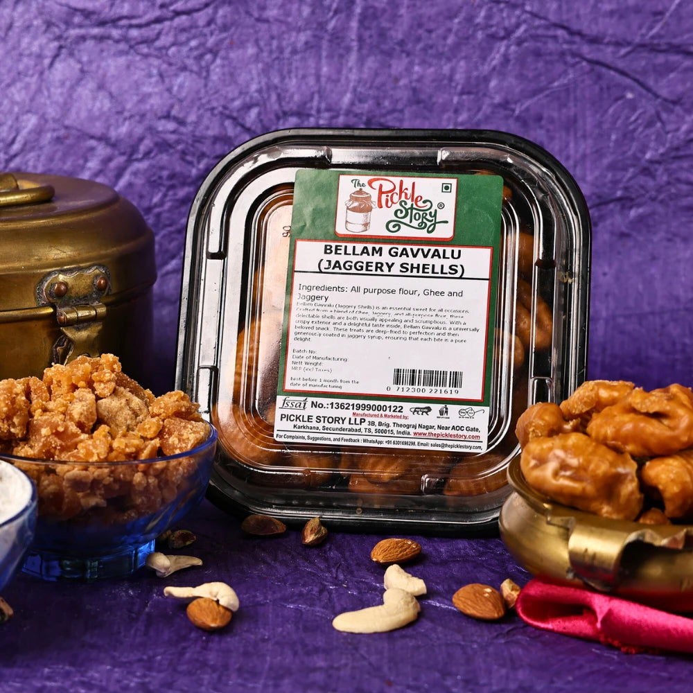 Picklestory Jaggery Sweet Shells -Bellam Gavallu