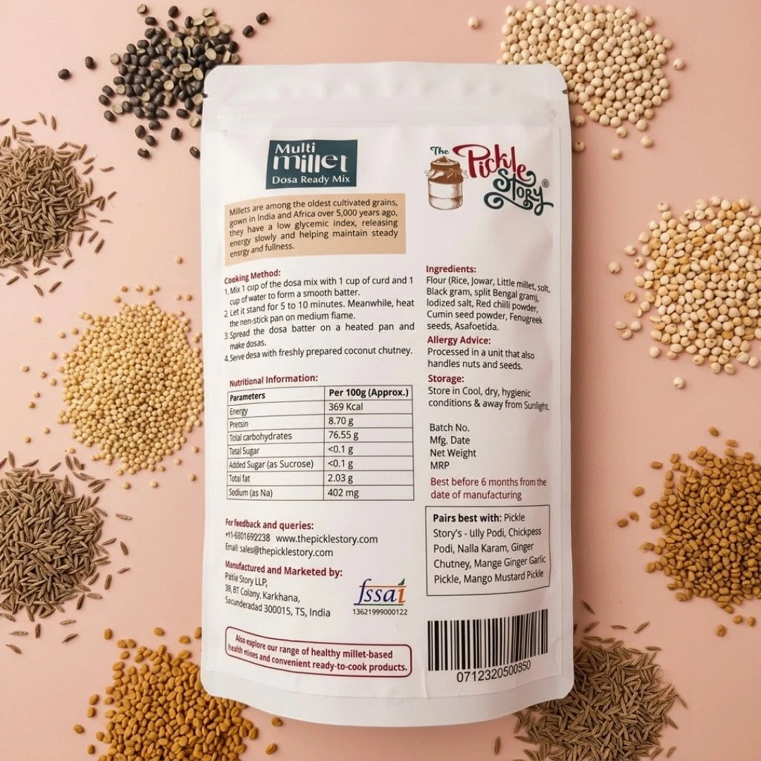 Picklestory Multi Millet Dosa Ready Mix