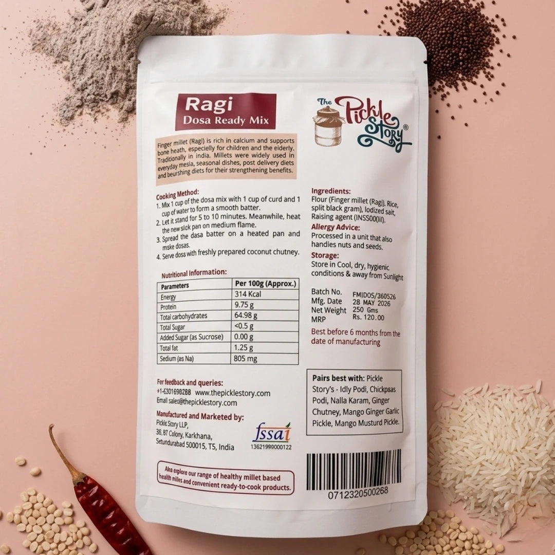 Picklestory Ragi Dosa Ready Mix