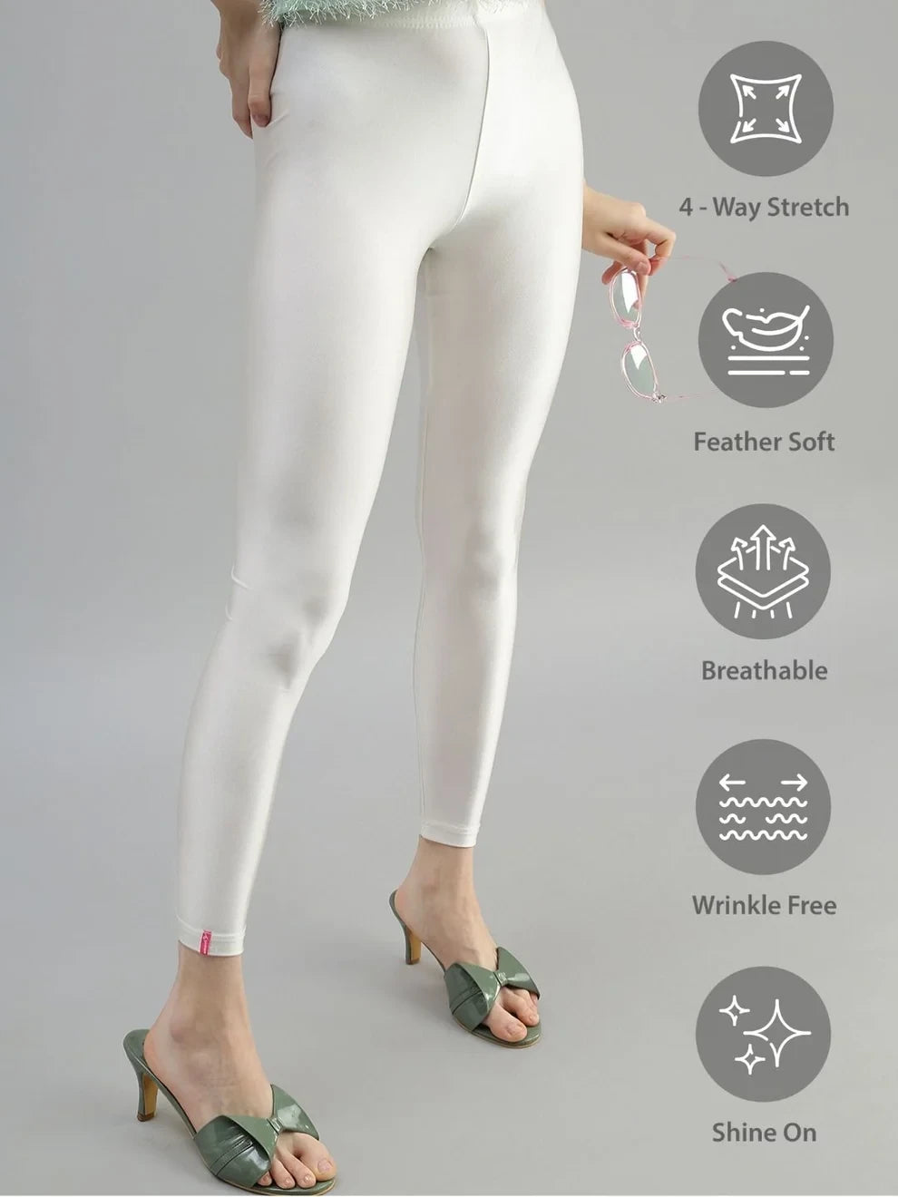 Prisma's Shimmer Leggings - Beige