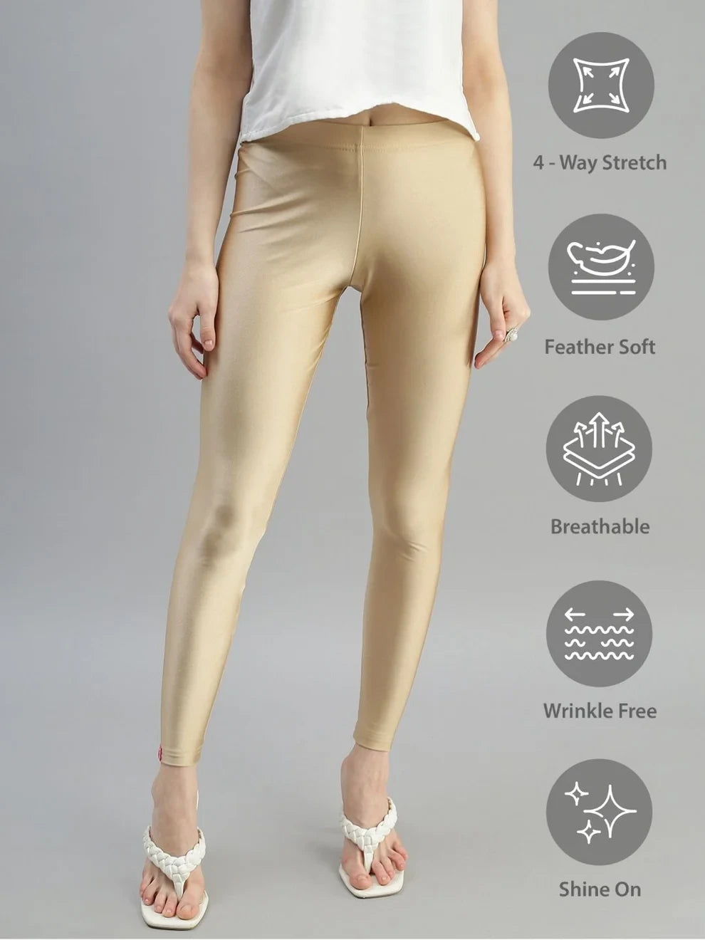 Prisma's Shimmer Leggings - Gold