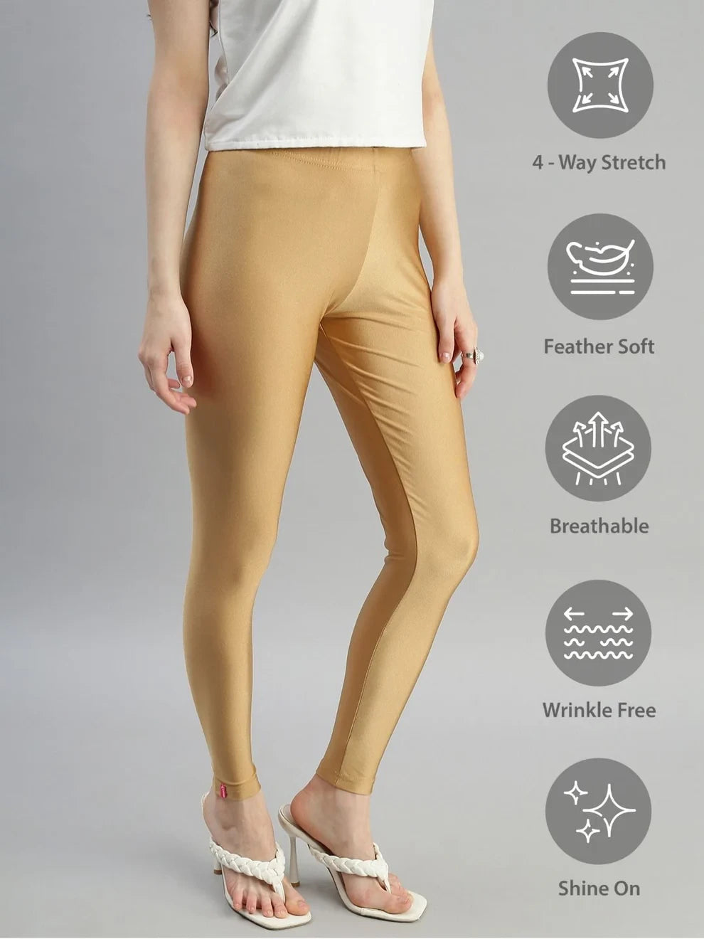 Prisma's Shimmer Leggings - Gold