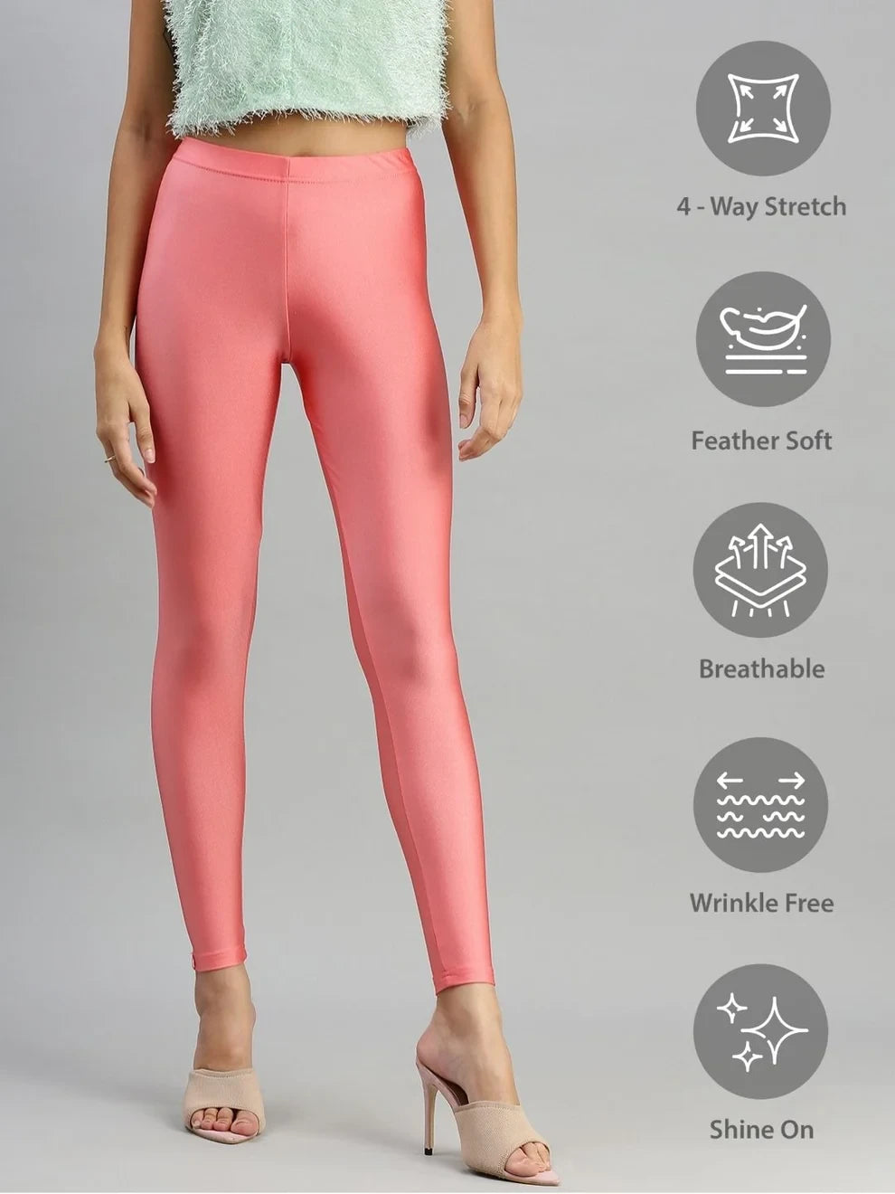 Prisma's Shimmer Leggings - Red