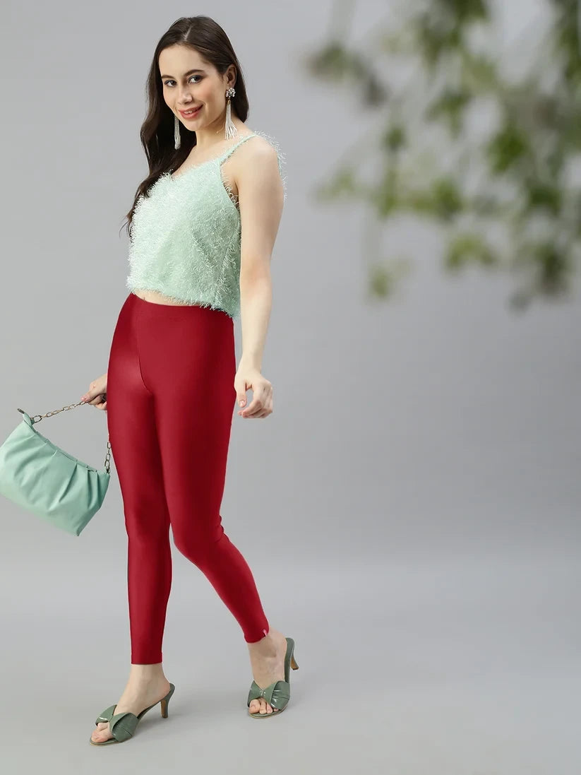 Prisma's Shimmer Leggings - Red