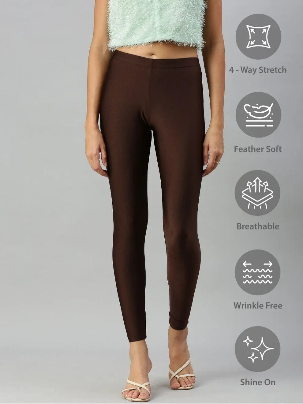 Prisma's Shimmer Leggings - Brown