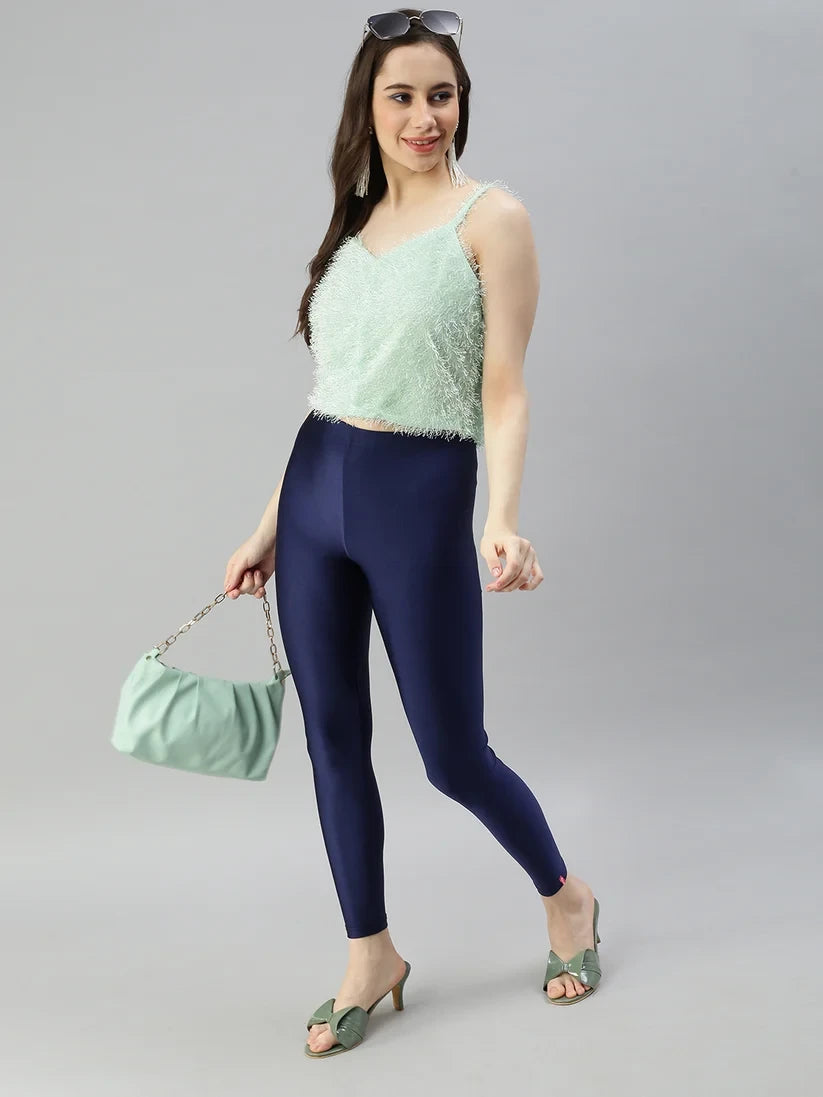 Prisma's Shimmer Leggings - Navy Blue