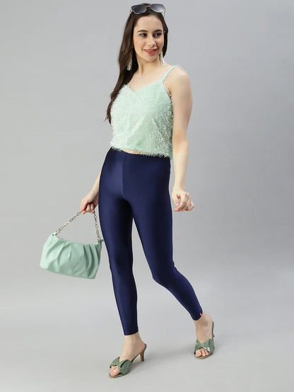 Prisma's Shimmer Leggings - Navy Blue