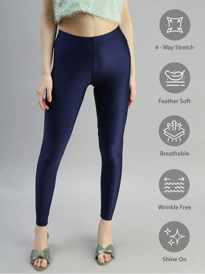 Prisma's Shimmer Leggings - Navy Blue