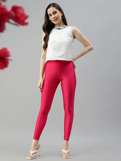 Prisma's Shimmer Leggings - Strawberry
