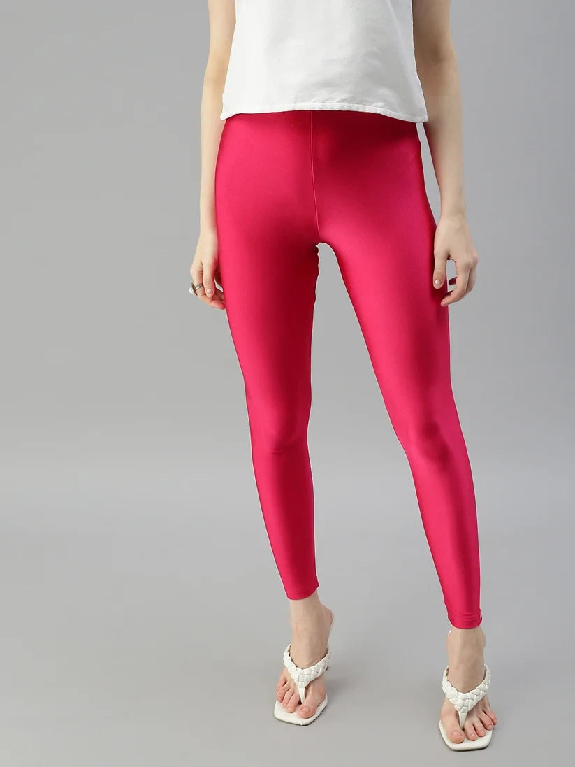Prisma's Shimmer Leggings - Strawberry