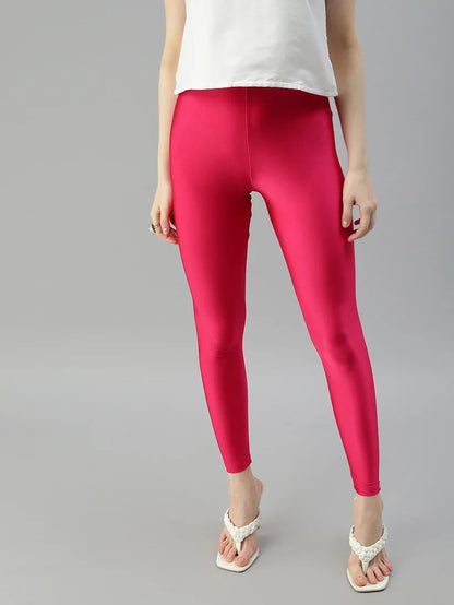 Prisma's Shimmer Leggings - Strawberry