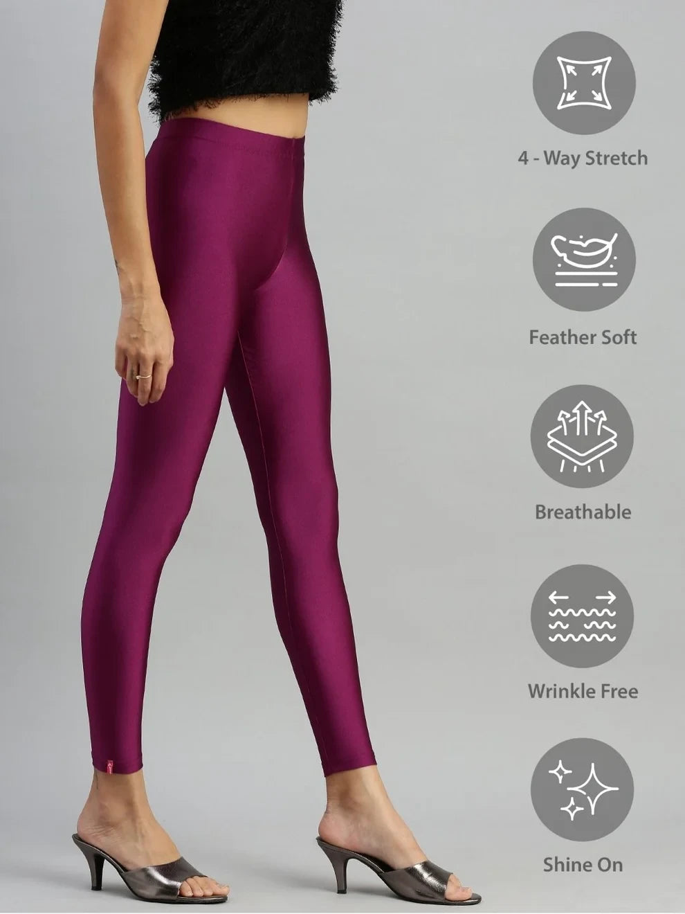 Prisma's Shimmer Leggings - Plum