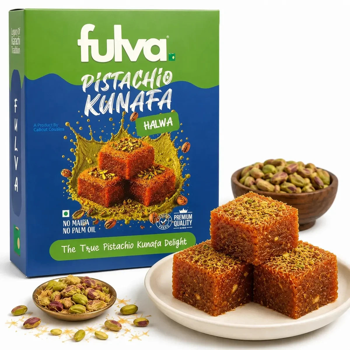 Fulva's Pistachio Kunafa Halwa