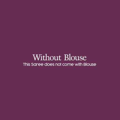 Pothys Borderless Dark Violet Plain Khadi Cotton Saree