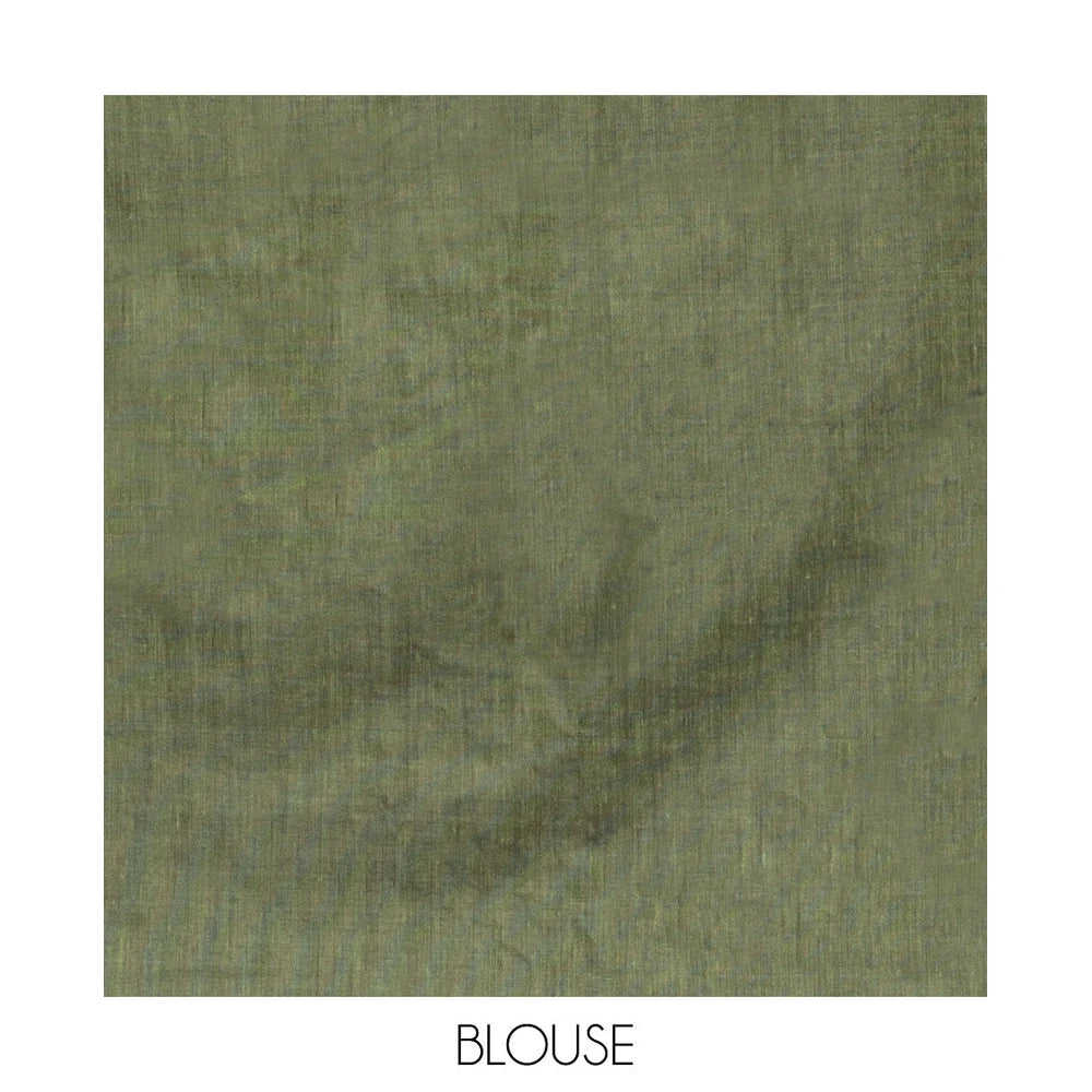 Pothys Borderless Blue Plain Design Khadi Cotton Saree
