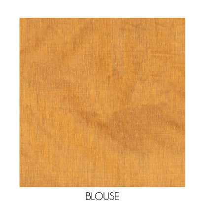 Pothys Borderless Royal Blue-Mustard Plain Design Khadi Cotton Saree