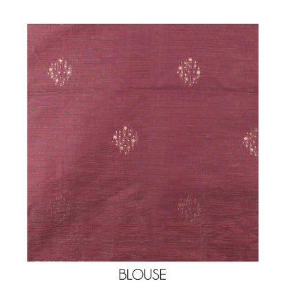 Pothys Wine Chanderi Cotton Saree