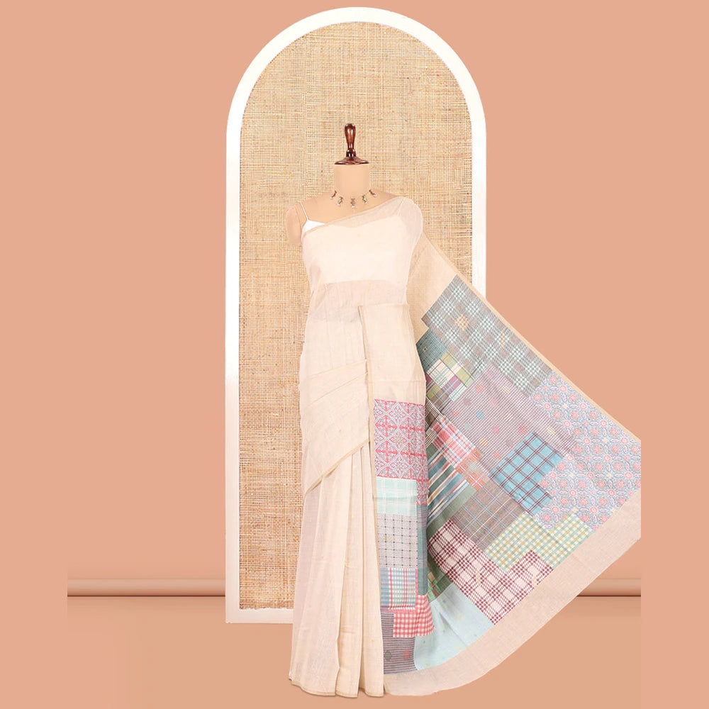 Pothys Borderless Chikku-Rama Munga Cotton Saree