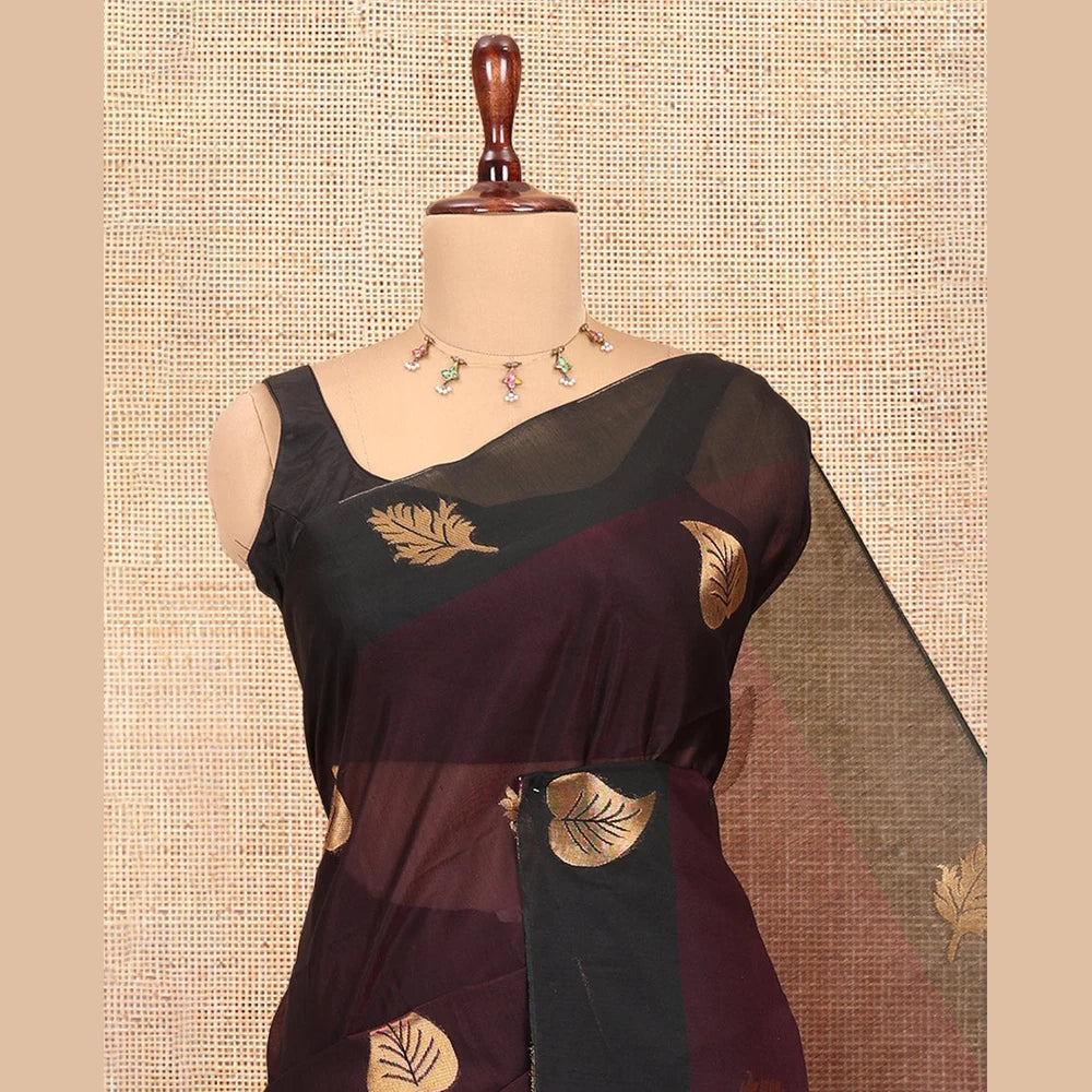 Pothys Purple Semi-Silk Cotton Saree