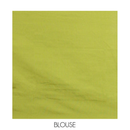Pothys Borderless Olive Green Plain South Cotton Saree