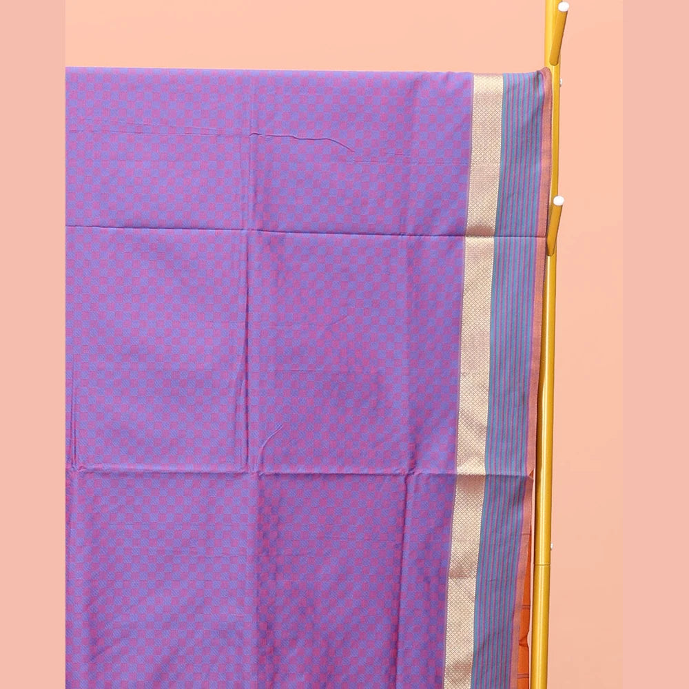 Pothys Lavender Poly Cotton Saree
