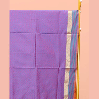 Pothys Lavender Poly Cotton Saree