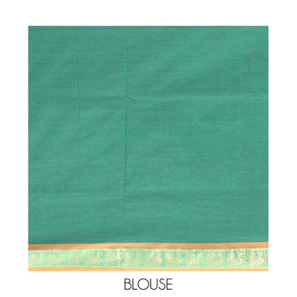 Pothys Pink Plain Poly Cotton Saree