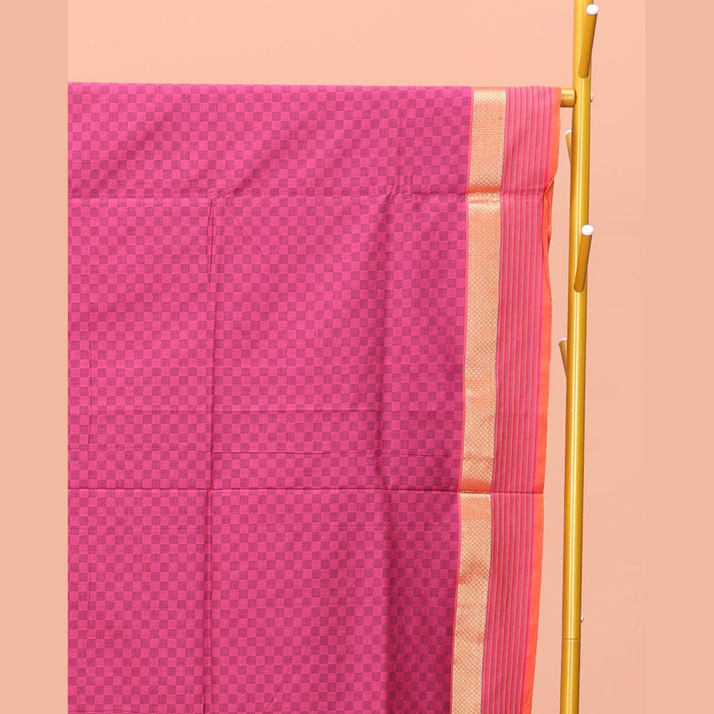 Pothys Pink Poly Cotton Saree