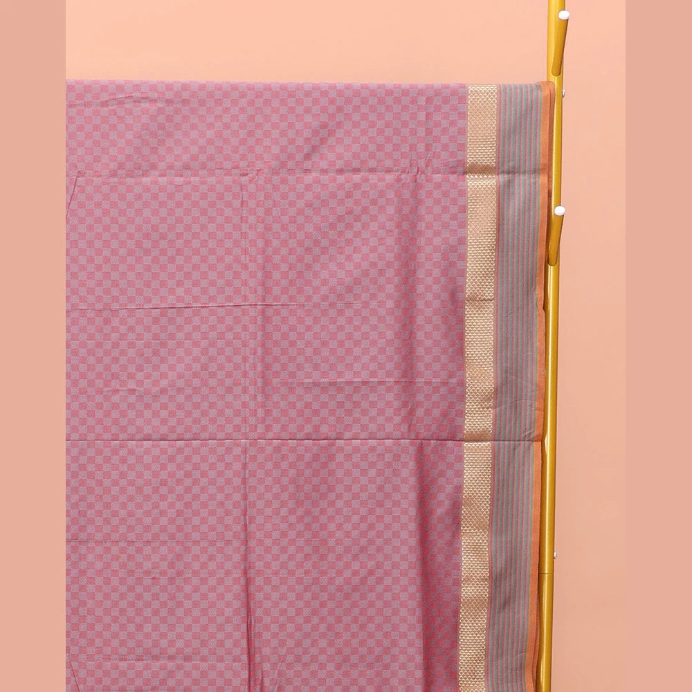 Pothys Pale Pink Poly Cotton Saree