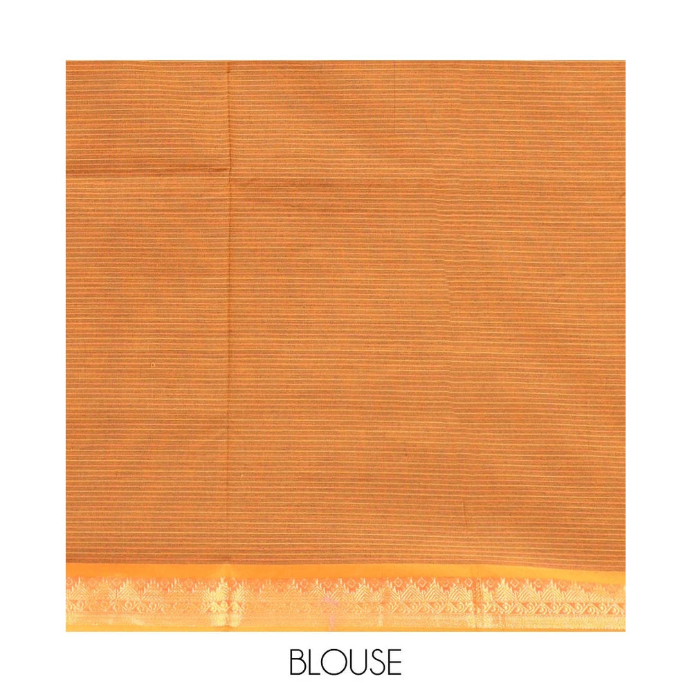 Pothys Wine Striped Poly Cotton Saree