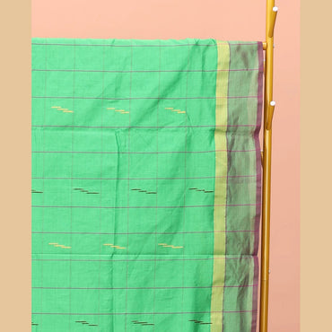 Pothys Green Poly Cotton Saree