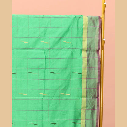 Pothys Green Poly Cotton Saree