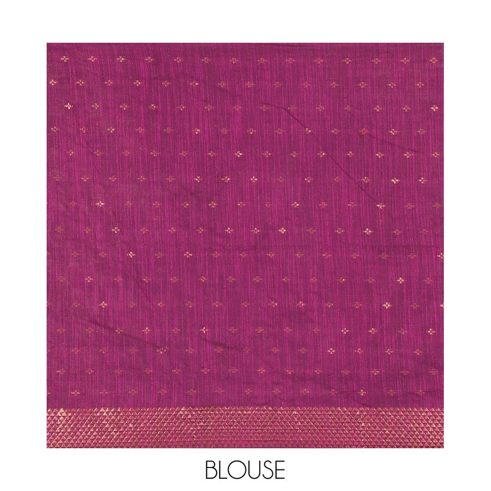Pothys Khadi Mul Cotton Saree with Zari Buttas & Tissue Pallu
