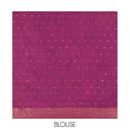 Pothys Khadi Mul Cotton Saree with Zari Buttas & Tissue Pallu