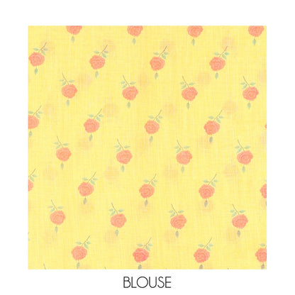 Pothys Yellow Linen Cotton Saree, Beautiful Decked Up with Checks and Floral Motifs Printed All Over Its Body, Subtle Piping Border, Pallu Mirrors the Same Design, and Paired with a Printed Blouse