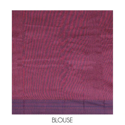 Pothys Pink Semi-Silk Cotton Saree, Delicately Designed with Square Buttas All Over Its Body, Contrast Traditional Design Border, Intricately Designed Pallu, and Paired with a Matching Blouse